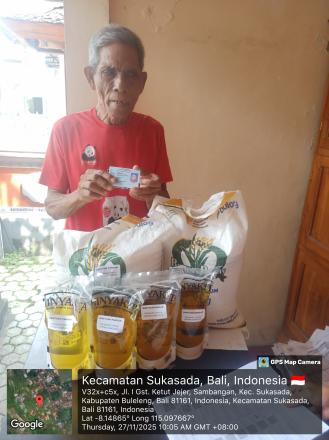 PENYALURAN BANTUAN PANGAN BERAS DESA SAMBANGAN 